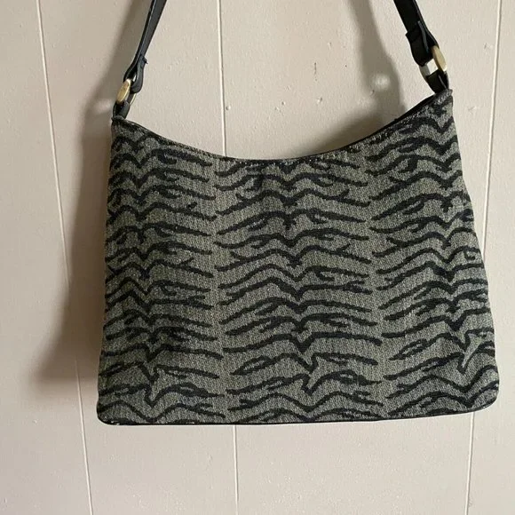 Bueno Women Shoulder Bag Green/Black Bag Hand Bag Fabric Bag - Picture 3 of 12